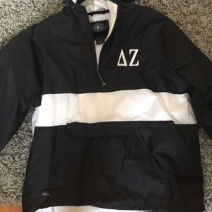 Delta Zeta pullover rain jacket